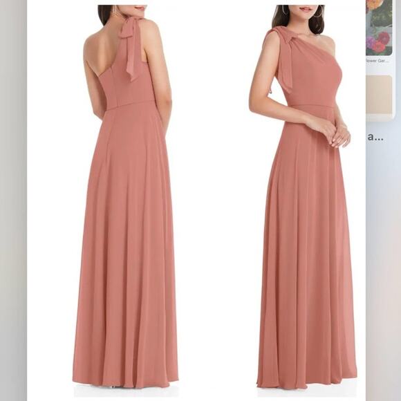 After Six One-Shoulder Evening Gown Size 18 - Picture 2 of 15